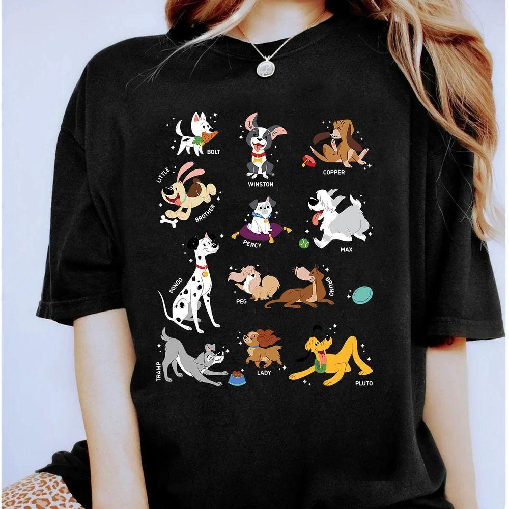 Pets Movie Dogs Group Jumble Disney Vuitino Shirt